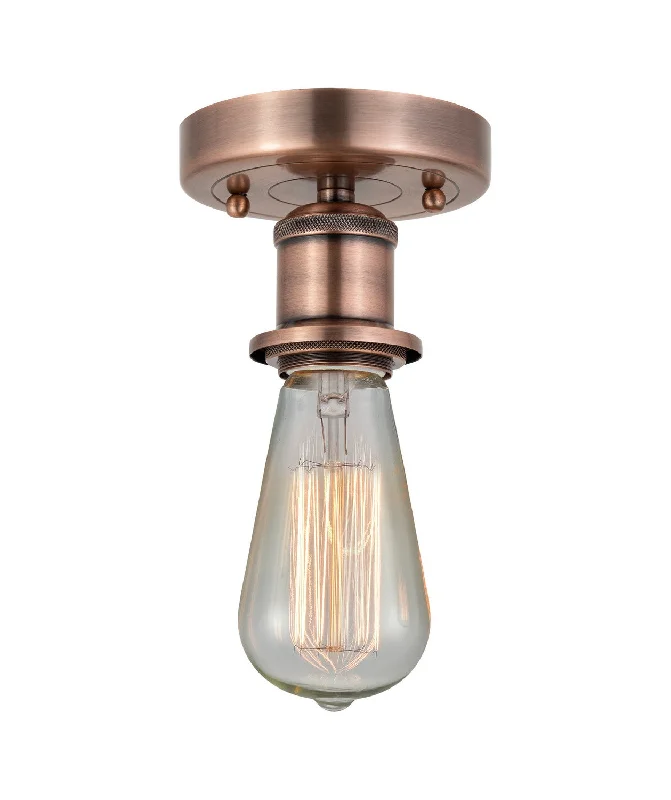 Industrial Emergency Lighting for Safety in FactoriesEdison One Light Semi-Flush Mount