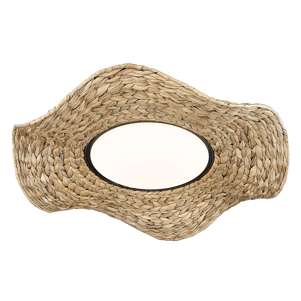 Track lighting for modernizing traditional interiorsGolden Lighting 9134-FM21 BLK-WSG Macy Woven Rattan Flush Mount - 21" Track lighting for modernizing traditional interiorsGolden Lighting 9134-FM21 BLK-WSG Macy Woven Rattan Flush Mount - 21"
