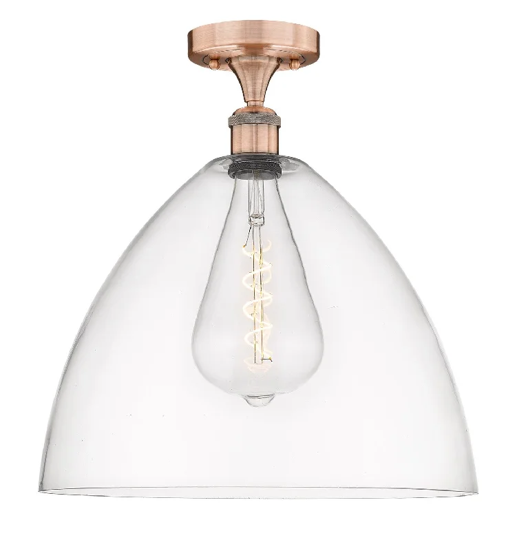 Industrial Pendant Lighting for Machine ShopsEdison One Light Semi-Flush Mount