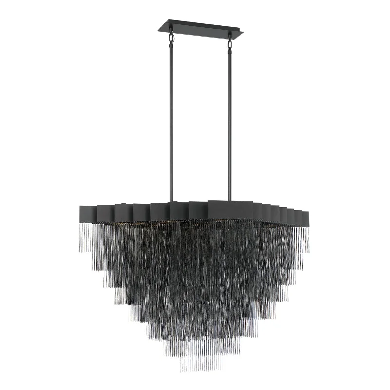 Track lighting with clear glass shadesEurofase 37096-025 BLOOMFIELD 22 Light Oval Chandelier Black Track lighting with clear glass shadesEurofase 37096-025 BLOOMFIELD 22 Light Oval Chandelier Black