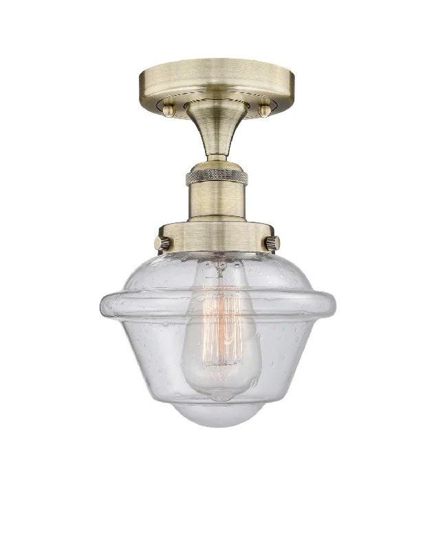 Industrial Pendant Lighting for Machine ShopsEdison One Light Semi-Flush Mount
