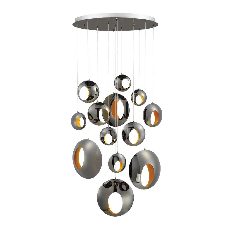 Track lighting with integrated LED driversEurofase 35910-015 Arlington 13 Light LED Blackened Chrome Chandelier Track lighting with integrated LED driversEurofase 35910-015 Arlington 13 Light LED Blackened Chrome Chandelier