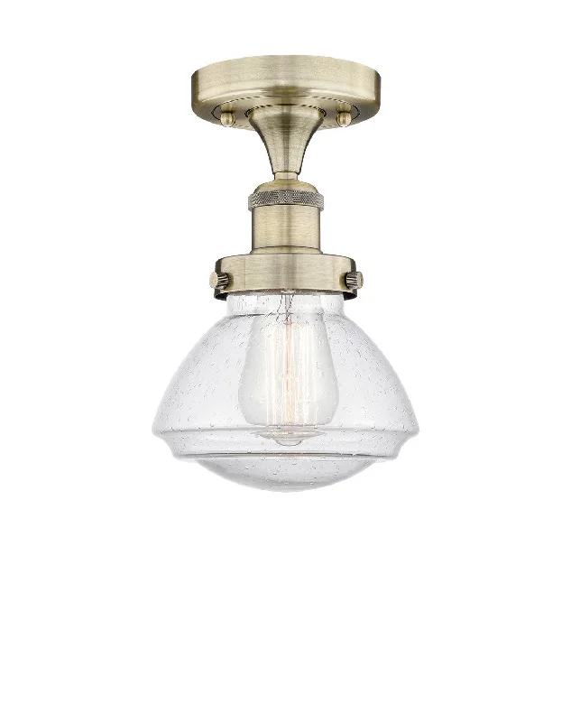 Waterproof Industrial Lighting for Wet AreasEdison One Light Semi-Flush Mount