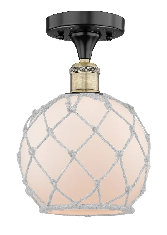 Low - Bay Industrial Lighting Fixtures for Small FactoriesEdison One Light Semi-Flush Mount Low - Bay Industrial Lighting Fixtures for Small FactoriesEdison One Light Semi-Flush Mount