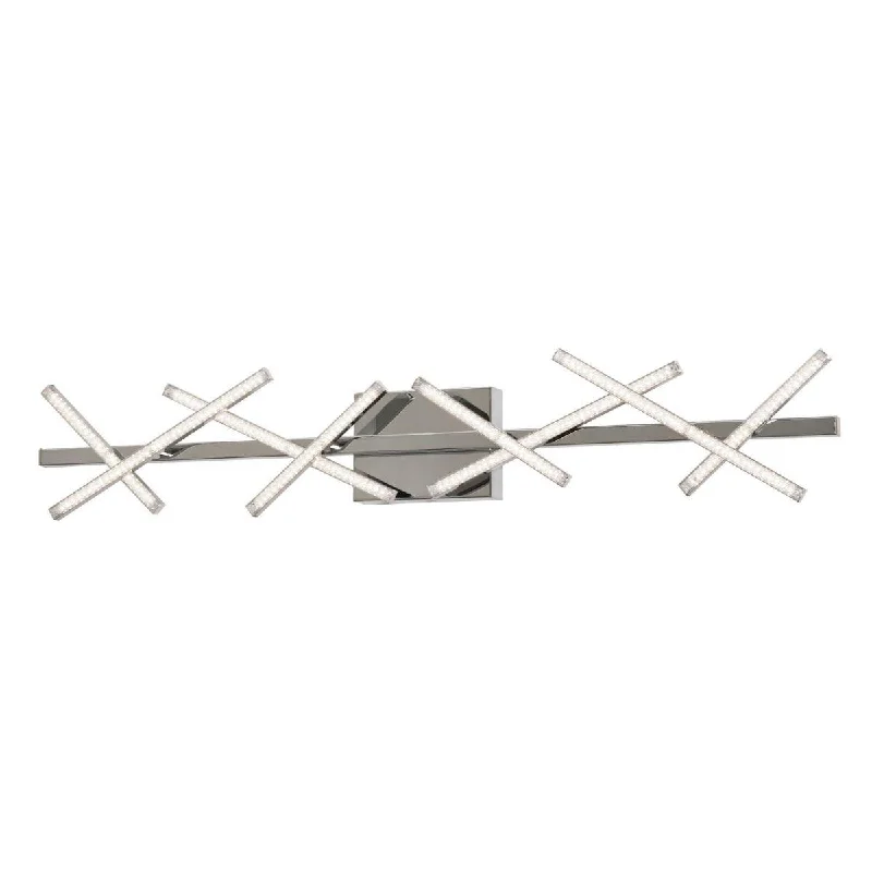 Industrial Lighting for Metal Fabrication ShopsLuca 36 in. LED Vanity Light Polished Chrome finish Industrial Lighting for Metal Fabrication ShopsLuca 36 in. LED Vanity Light Polished Chrome finish