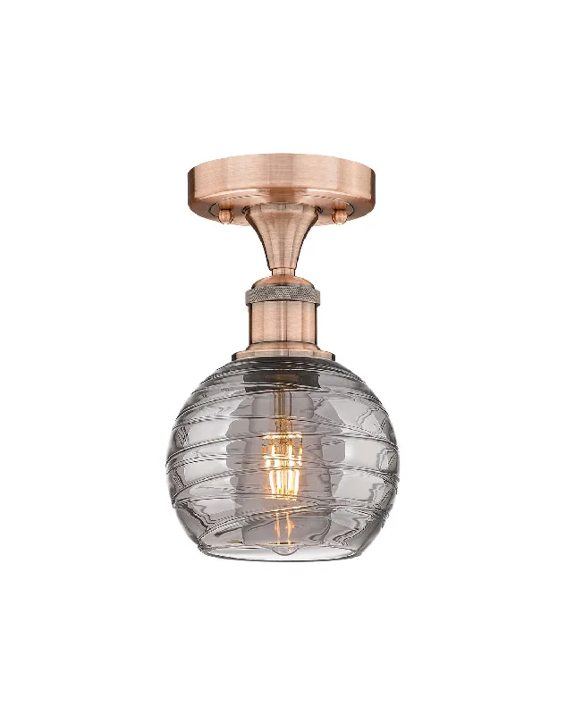 Industrial Pendant Lighting for Machine ShopsEdison One Light Semi-Flush Mount