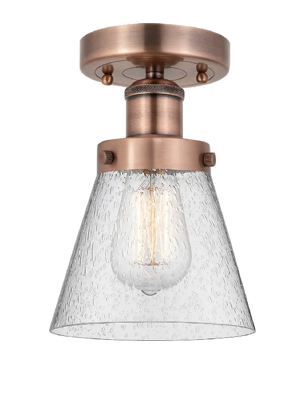 Industrial Pendant Lighting for Machine ShopsEdison One Light Semi-Flush Mount