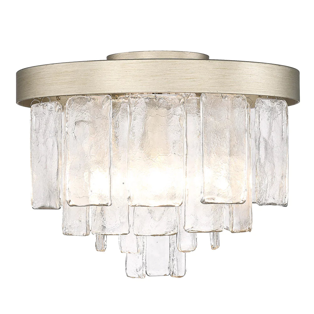 Track lighting for creating a moody atmosphereGolden Lighting 1768-FM WG-HWG Ciara Glass Flush Mount Light in White Gold Track lighting for creating a moody atmosphereGolden Lighting 1768-FM WG-HWG Ciara Glass Flush Mount Light in White Gold