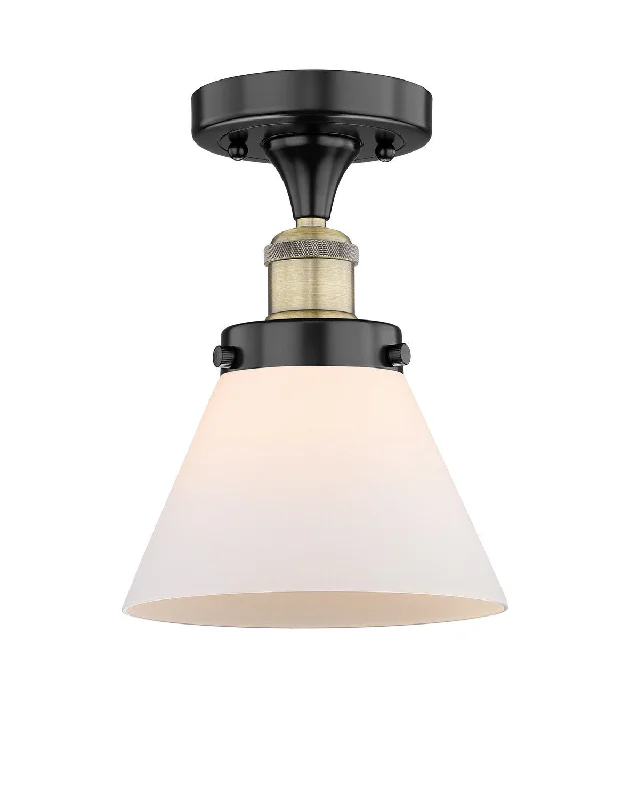 Industrial Lighting for Furniture FactoriesEdison One Light Semi-Flush Mount