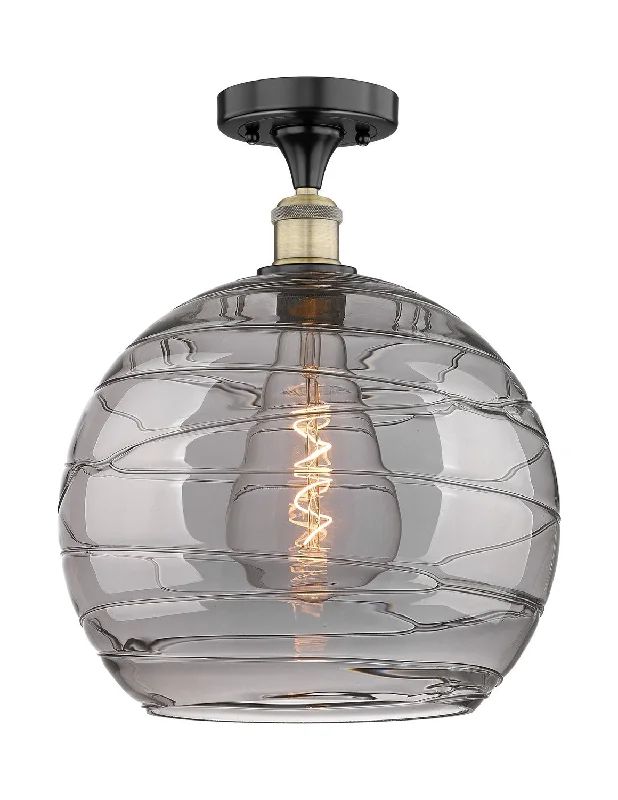 Industrial Flood Lighting for Outdoor Loading DocksEdison One Light Semi-Flush Mount