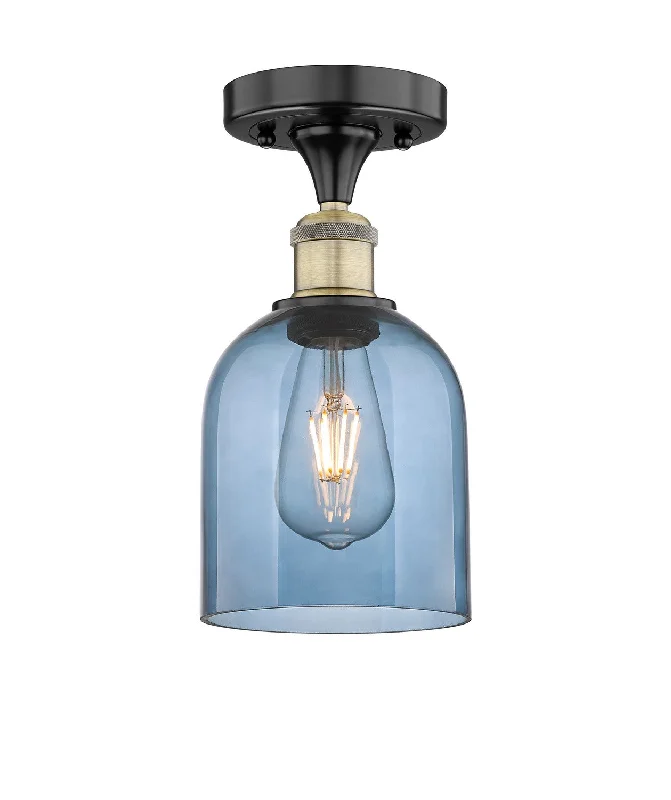 Industrial Lighting for Metal Fabrication ShopsEdison One Light Semi-Flush Mount