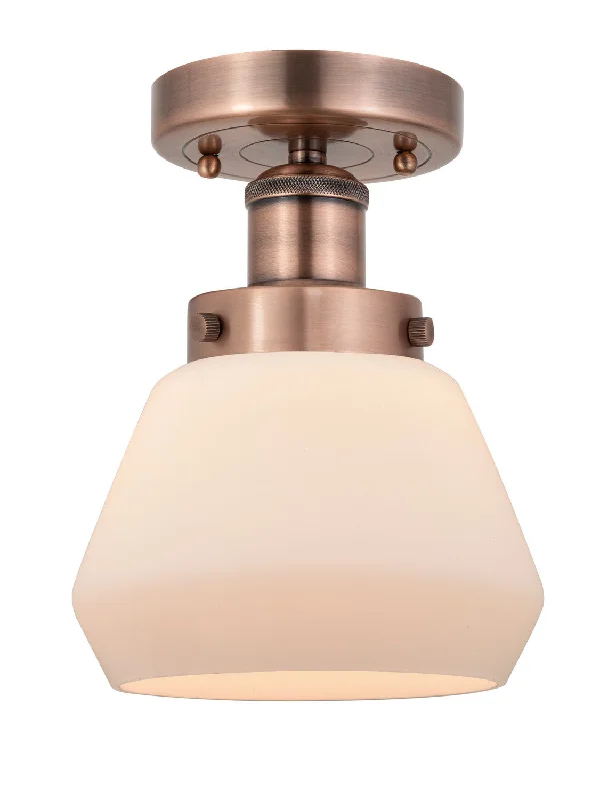 Industrial Lighting for Textile MillsEdison One Light Semi-Flush Mount