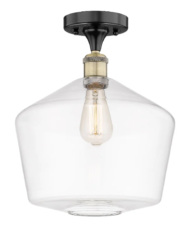 Industrial Pendant Lighting for Machine ShopsEdison One Light Semi-Flush Mount