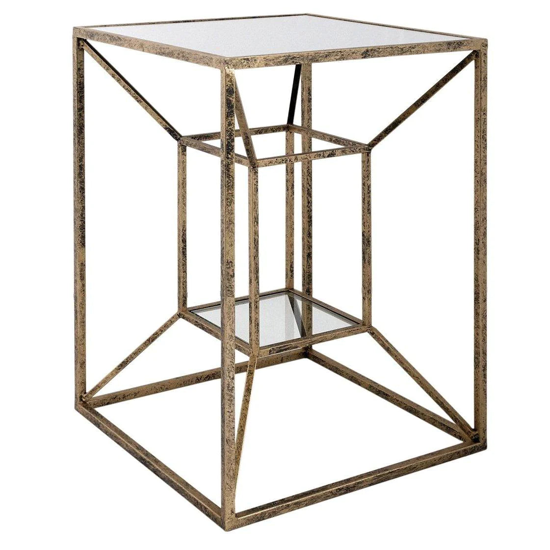 Track lighting for illuminating dining tablesSolomon Side Table - Gold & Black Finish
