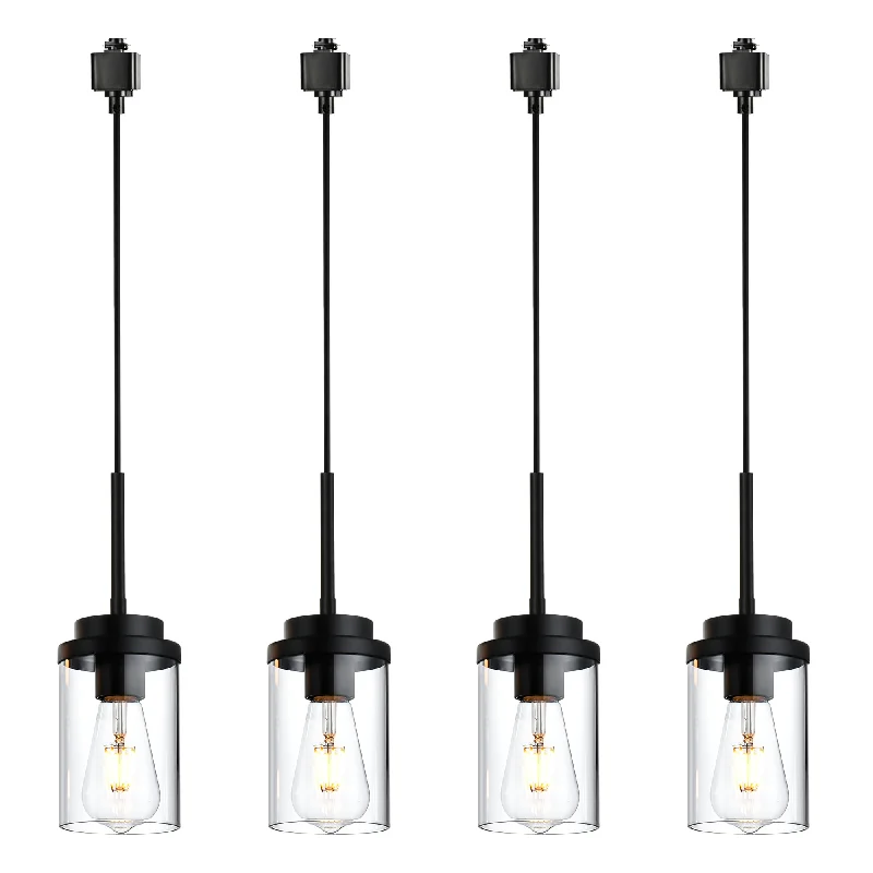 Track lighting for accentuating artworksMELUCEE 4 Pack H-Type Track Lighting Pendants Black Ceiling Track Hanging Light Fixtures with Clear Glass Shades, Compatible with H Type Track Lighting Rail, E26 Socket Track lighting for accentuating artworksMELUCEE 4 Pack H-Type Track Lighting Pendants Black Ceiling Track Hanging Light Fixtures with Clear Glass Shades, Compatible with H Type Track Lighting Rail, E26 Socket