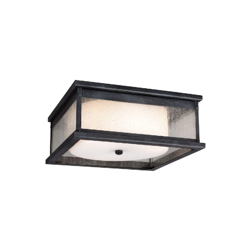 Industrial Wall - Mounted Lighting for Workshop WallsPediment 13 In. 3 Lights Outdoor Flush Mount Bronze finish Industrial Wall - Mounted Lighting for Workshop WallsPediment 13 In. 3 Lights Outdoor Flush Mount Bronze finish