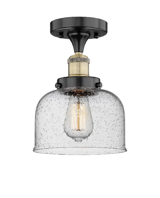 Industrial Pendant Lighting for Machine ShopsEdison One Light Semi-Flush Mount