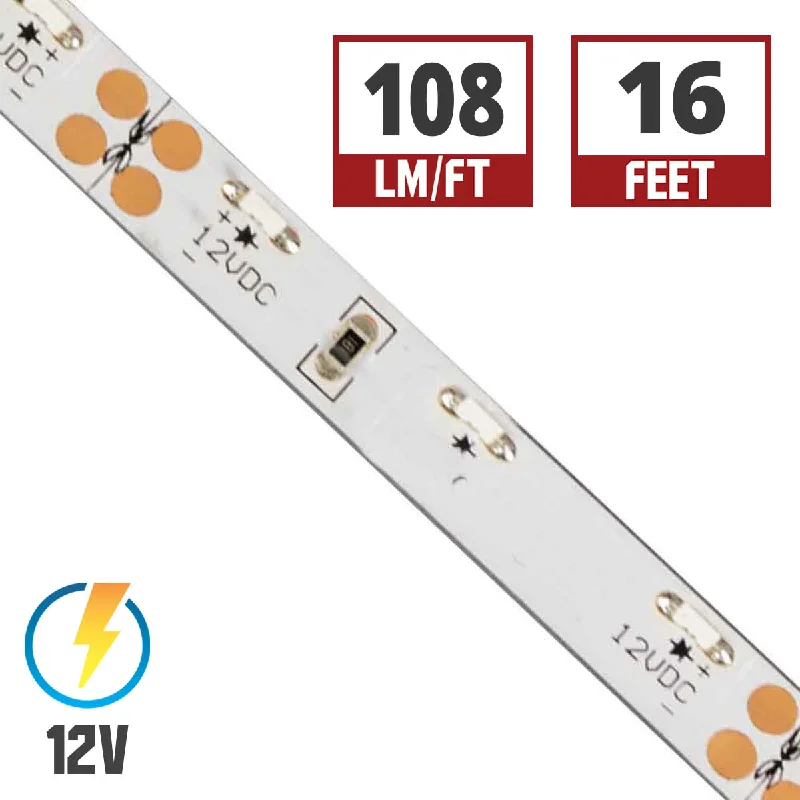 Industrial Lighting for Food Processing FactoriesLTR-S Spec Side-View LED Strip Light, 16ft Reel, 3000K, 108 Lumens per Ft, 12V Industrial Lighting for Food Processing FactoriesLTR-S Spec Side-View LED Strip Light, 16ft Reel, 3000K, 108 Lumens per Ft, 12V