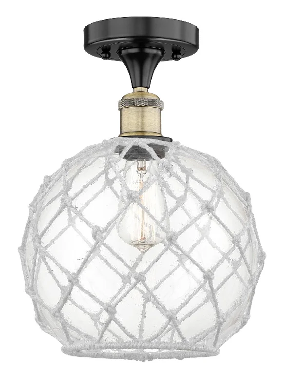 Dimmable Industrial Lighting for Ambiance ControlEdison One Light Semi-Flush Mount