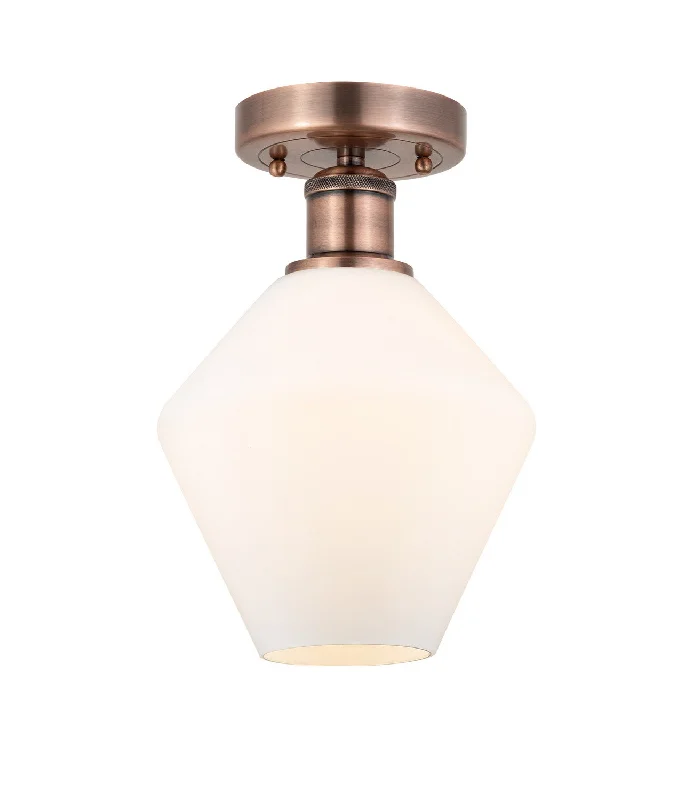 Dimmable Industrial Lighting for Ambiance ControlEdison One Light Semi-Flush Mount