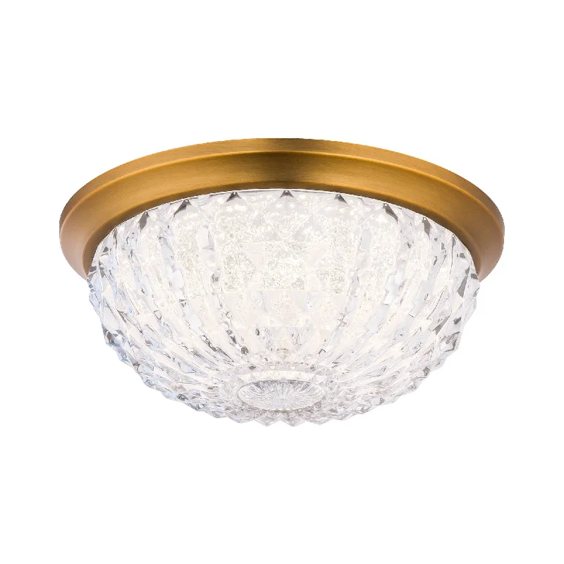 Low - voltage track lighting for safetyGenoa 12" Round LED Flush Mount
