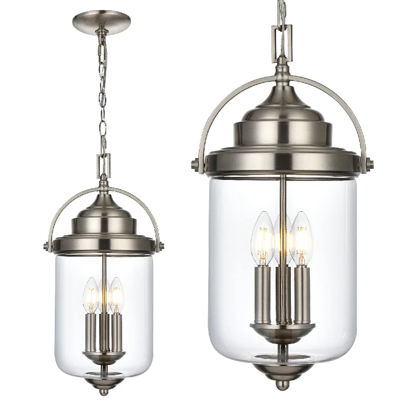Track lighting for retail window displaysMELUCEE Outdoor Pendant Lights for Porch, 3-Light Outdoor Chandelier in Brushed Nickel Finish with Clear Glass Track lighting for retail window displaysMELUCEE Outdoor Pendant Lights for Porch, 3-Light Outdoor Chandelier in Brushed Nickel Finish with Clear Glass