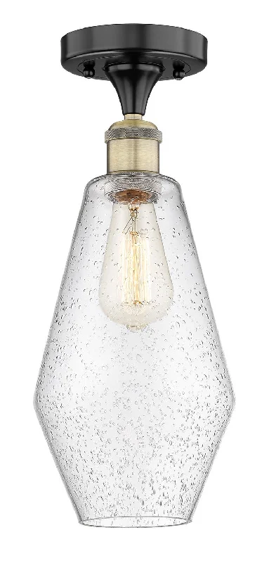 Industrial Lighting for Furniture FactoriesEdison One Light Semi-Flush Mount
