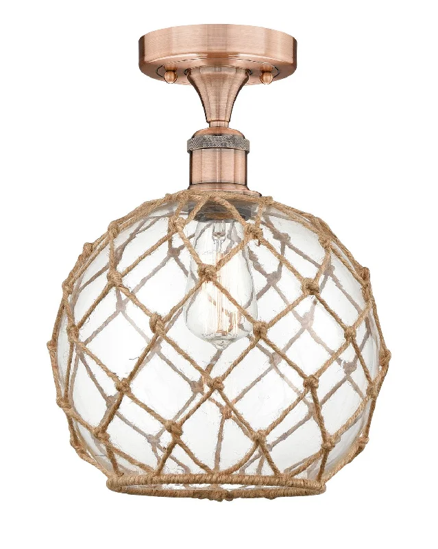 Industrial Pendant Lighting for Machine ShopsEdison One Light Semi-Flush Mount