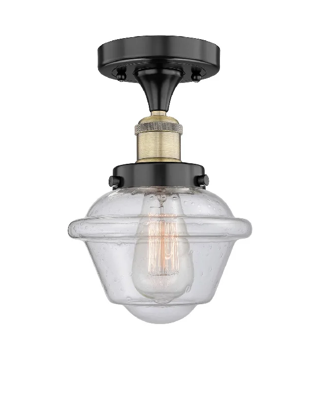 Industrial Wall - Mounted Lighting for Workshop WallsEdison One Light Semi-Flush Mount Industrial Wall - Mounted Lighting for Workshop WallsEdison One Light Semi-Flush Mount