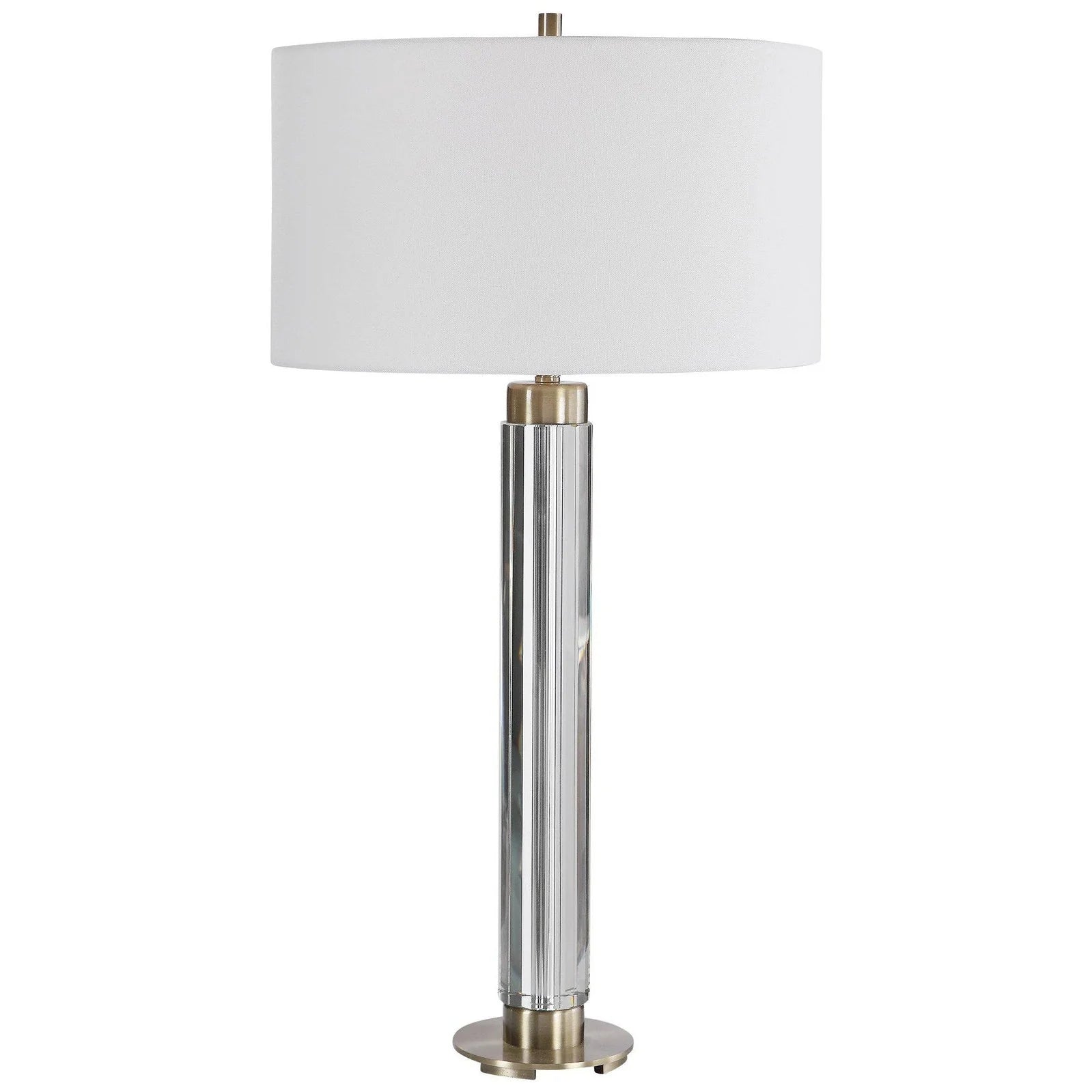 Commercial - grade track lighting for storesDavies Table Lamp - Crystal & Antiqued Brass Finish