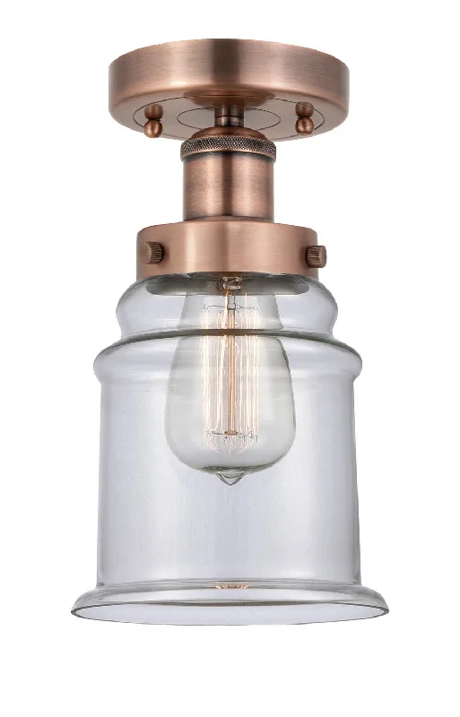 Industrial Lighting for Textile MillsEdison One Light Semi-Flush Mount