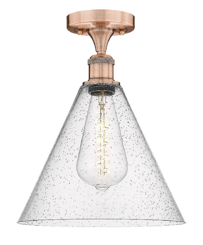 Industrial Lighting for Furniture FactoriesEdison One Light Semi-Flush Mount