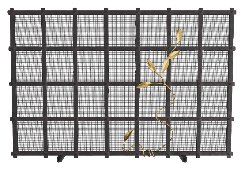 Track lighting with a brushed nickel finishRivet Fire Screen