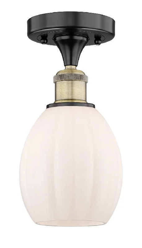 Industrial Lighting for Furniture FactoriesEdison One Light Semi-Flush Mount