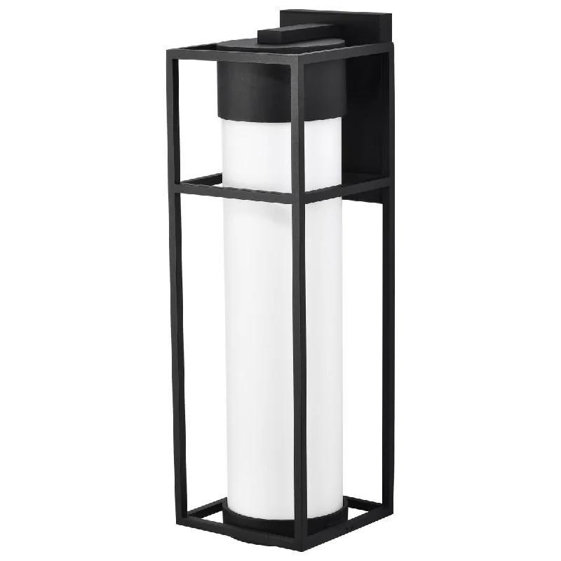 Track lighting for retail window displaysNuvo 62-1611 Ledges LED Medium Outdoor Wall Lantern Matte Black with White Opal Glass