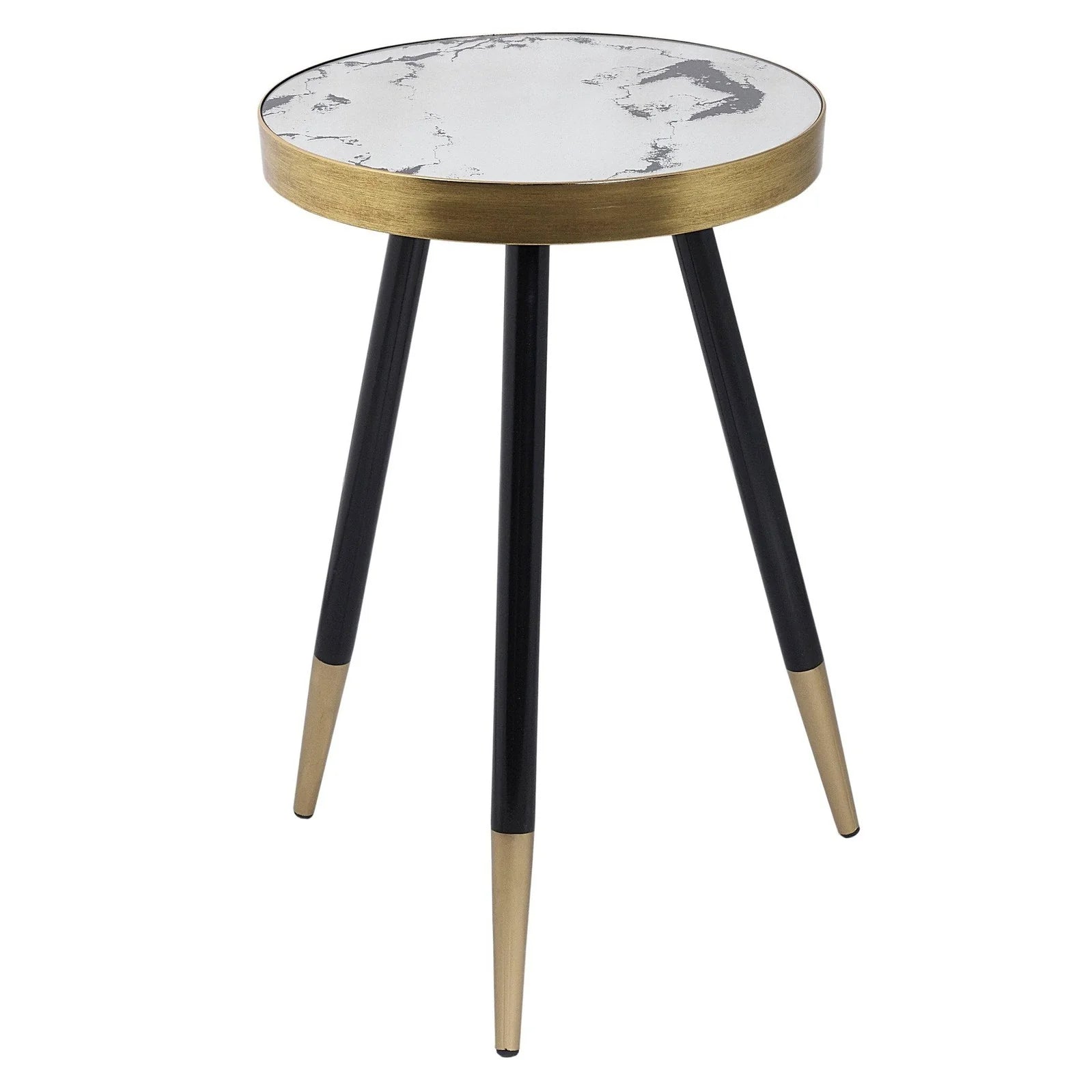 Track lighting with a sleek profileVega Side Table - Patterned Top & Black with Gold Finish Track lighting with a sleek profileVega Side Table - Patterned Top & Black with Gold Finish