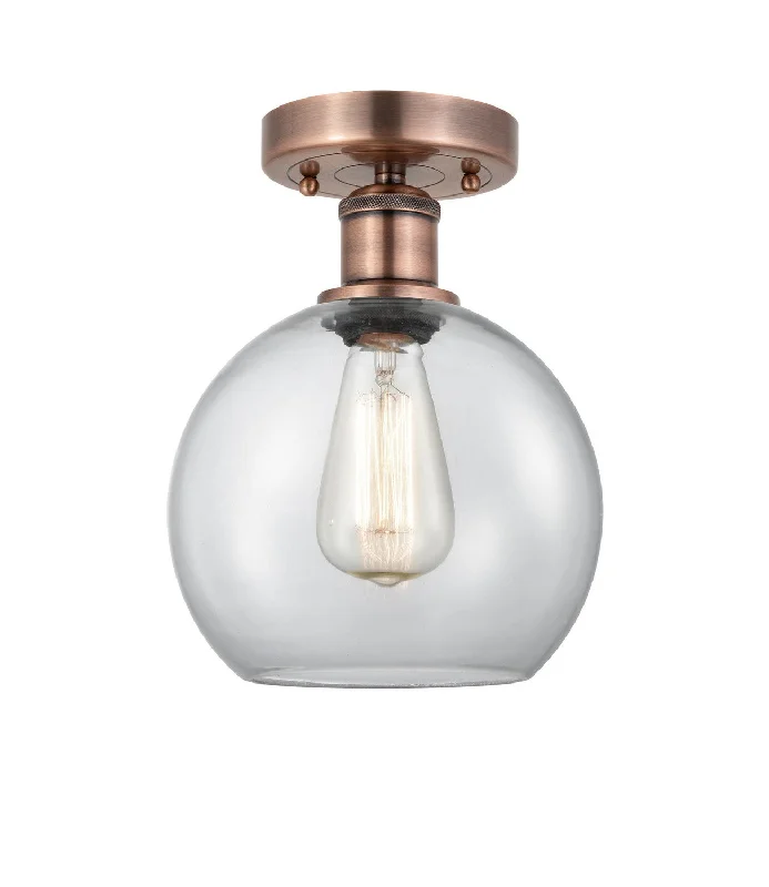 Industrial Pendant Lighting for Machine ShopsEdison One Light Semi-Flush Mount