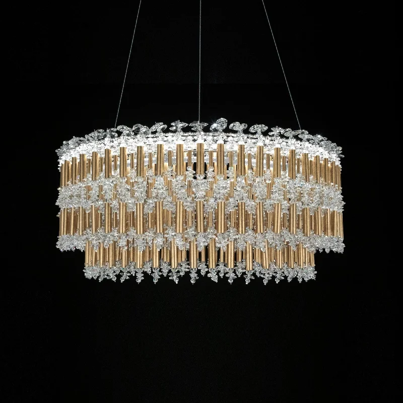 Contemporary track lighting in black finishTahitian 24.5" x 11" LED Round Pendant