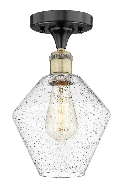Industrial Lighting for Printing Press FacilitiesEdison One Light Semi-Flush Mount