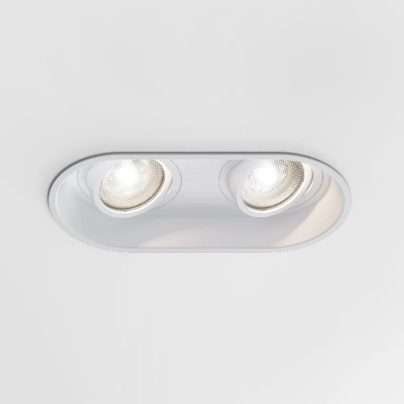 Track lighting with colored glass accentsAstro Minima Round Twin Adjustable | Downlight/Recessed Spot Light