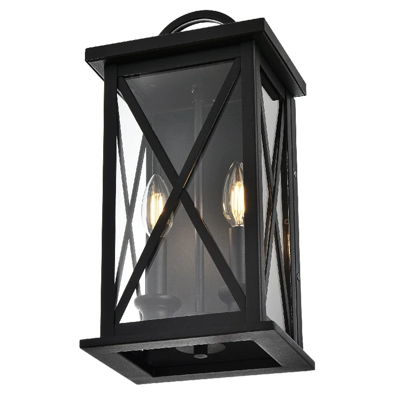Track lighting for illuminating walkwaysMELUCEE 2-Light Exterior Light Fixtures Outdoor Wall Lantern Wall Mount in Black Track lighting for illuminating walkwaysMELUCEE 2-Light Exterior Light Fixtures Outdoor Wall Lantern Wall Mount in Black