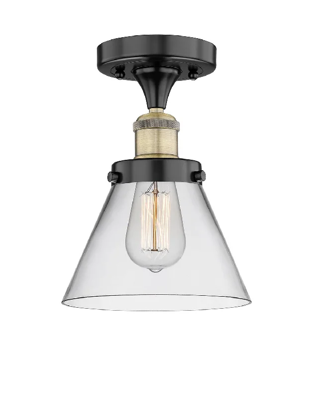 Industrial Ceiling - Mounted Lighting for Assembly PlantsEdison One Light Semi-Flush Mount Industrial Ceiling - Mounted Lighting for Assembly PlantsEdison One Light Semi-Flush Mount