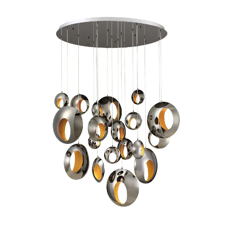 Track lighting with frosted glass shadesEurofase 35911-012 Arlington 19 Light LED Blackened Chrome Chandelier Track lighting with frosted glass shadesEurofase 35911-012 Arlington 19 Light LED Blackened Chrome Chandelier