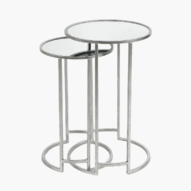 Track lighting for accentuating artworksVeneziano Set of 2 Metal and Mirrored/Black Glass Round Tables - Silver/Gold Finish Track lighting for accentuating artworksVeneziano Set of 2 Metal and Mirrored/Black Glass Round Tables - Silver/Gold Finish