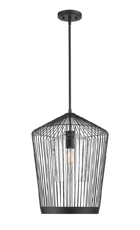 Industrial - style track lighting for loftsZ-Lite 342P19-MB Lido 19" Matte Black Metal Cage Pendant Light Industrial - style track lighting for loftsZ-Lite 342P19-MB Lido 19" Matte Black Metal Cage Pendant Light
