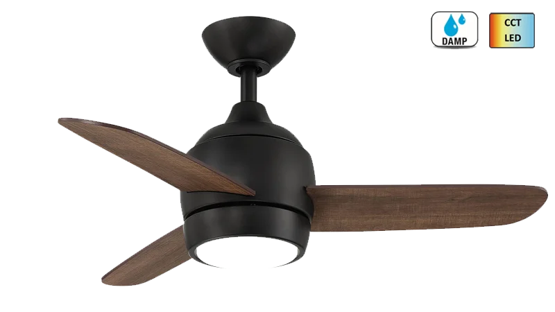 Track lighting for museums and galleriesWind River WR2008MB The Mini 36" Indoor Outdoor Ceiling Fan in Matte Black