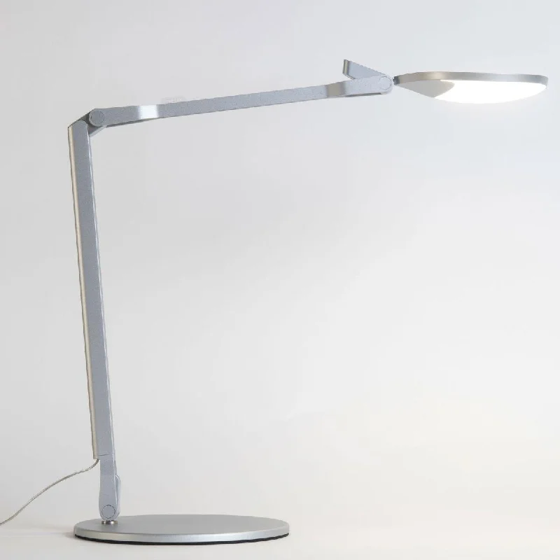 Dimmable Industrial Lighting for Ambiance ControlSplitty Reach Silver Contemporary LED Desk Lamp with Two-Piece Desk Clamp and USB Port Dimmable Industrial Lighting for Ambiance ControlSplitty Reach Silver Contemporary LED Desk Lamp with Two-Piece Desk Clamp and USB Port