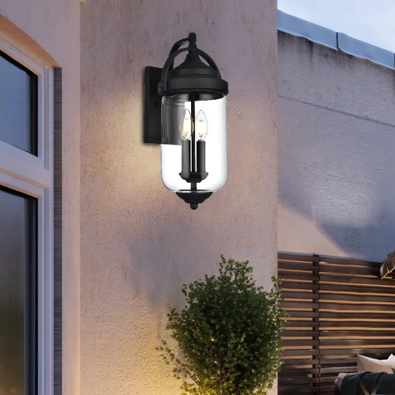Track lighting with energy - star certificationMELUCEE 2-Light Exterior Light Fixtures Wall Mount Black Waterproof Porch Light, Outdoor Wall Lantern with Clear Glass for Front Door Patio Yard Garage Track lighting with energy - star certificationMELUCEE 2-Light Exterior Light Fixtures Wall Mount Black Waterproof Porch Light, Outdoor Wall Lantern with Clear Glass for Front Door Patio Yard Garage