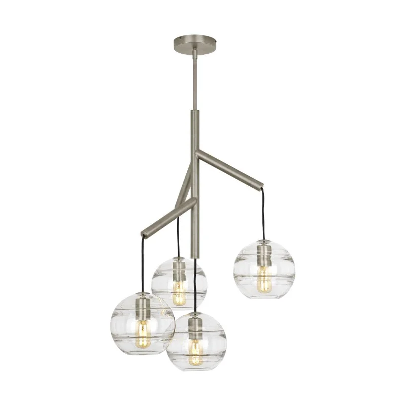 High - Bay LED Industrial Lighting for WarehousesSedona 25 in. 4 Lights Chandelier Stain Nickel Finish Clear High - Bay LED Industrial Lighting for WarehousesSedona 25 in. 4 Lights Chandelier Stain Nickel Finish Clear