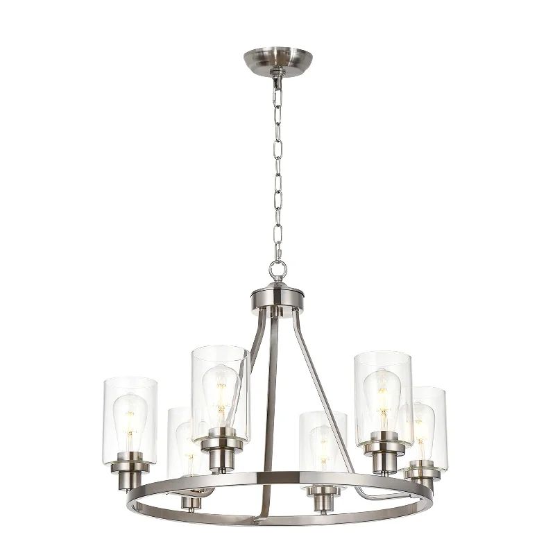 Dimmable track lighting for home officesMELUCEE 6 Lights Round Chandelier Brushed Nickel Island Lighting Dining Room Lighting Fixtures Hanging Glass Pendant Light for Kitchen Living Room Bedroom Dimmable track lighting for home officesMELUCEE 6 Lights Round Chandelier Brushed Nickel Island Lighting Dining Room Lighting Fixtures Hanging Glass Pendant Light for Kitchen Living Room Bedroom